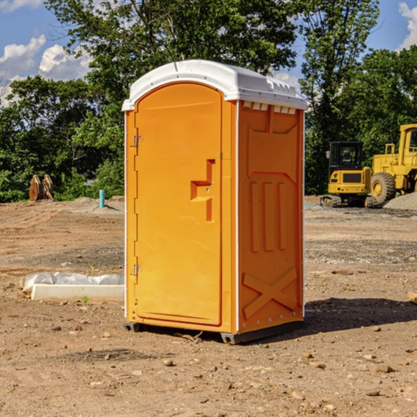 how often are the portable restrooms cleaned and serviced during a rental period in Mather Wisconsin